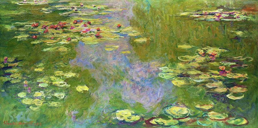 Claude Monet Painting - Water Lilies 1919 - Digital Remastered Edition by Claude Monet