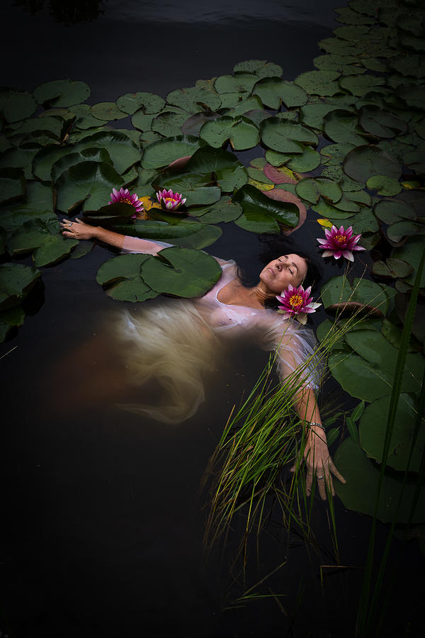 Nude Photograph - Water Lilies 2 by Dzintra Zvagina