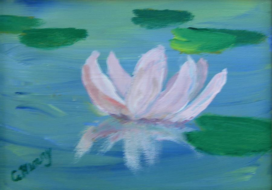 Water Lily Painting by Caroline Henry