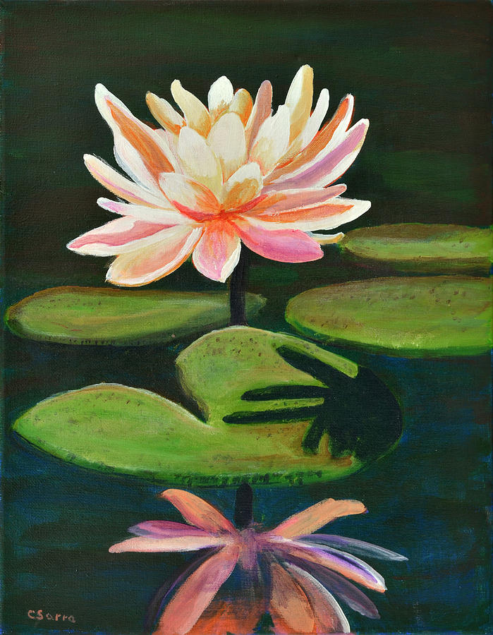 Water Lily Painting by Cathy Sarrazin - Fine Art America