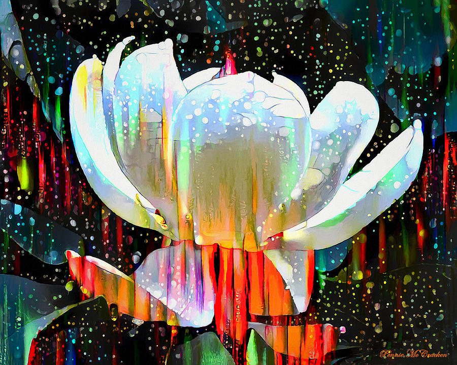Water Lily Digital Art by Pennie McCracken