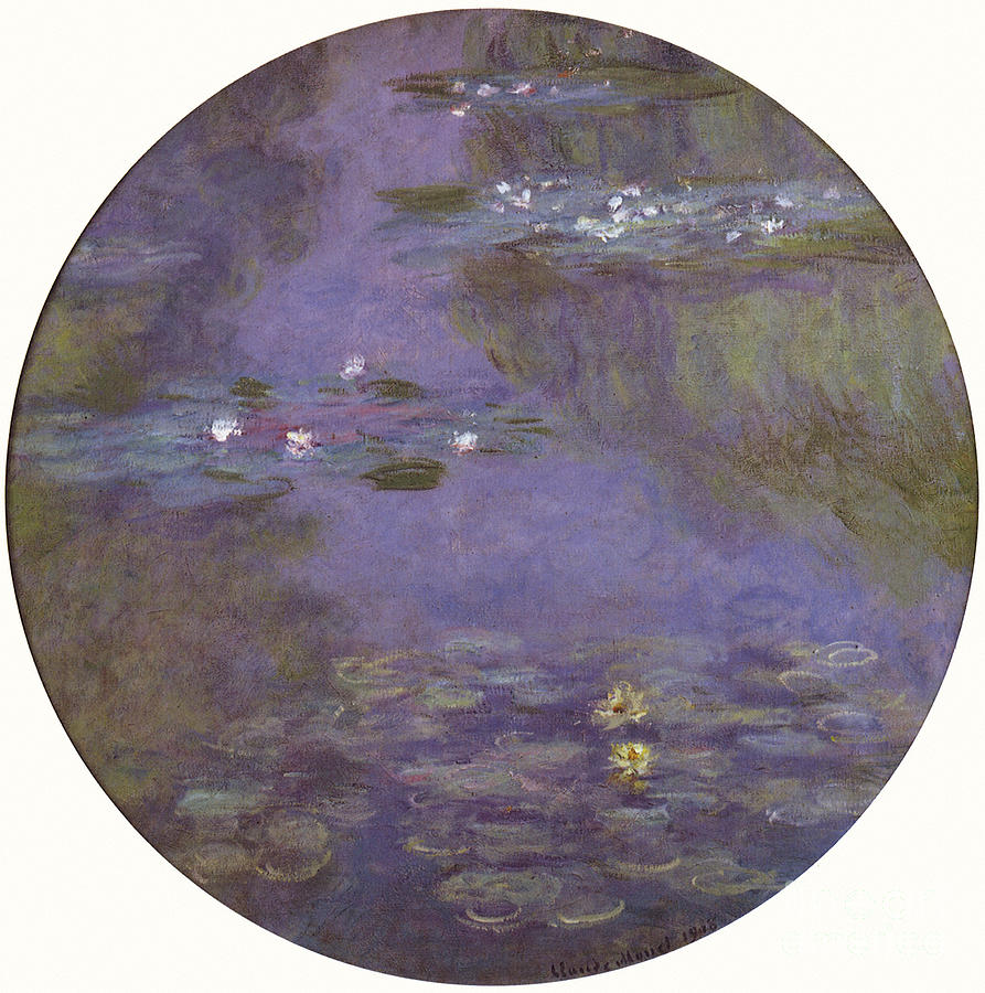 Water Lily Roundel, 1908 Painting by Claude Monet