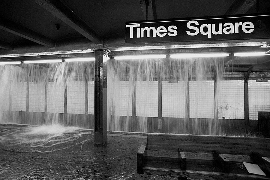 Water Main Break At 7th Ave And 40th Photograph by New York Daily News Archive