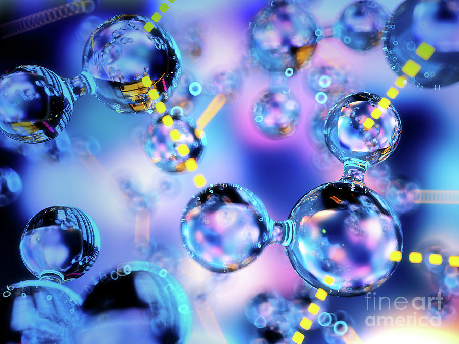 Water Molecules Photograph By Nanoclusteringscience Photo Library Fine Art America 0517