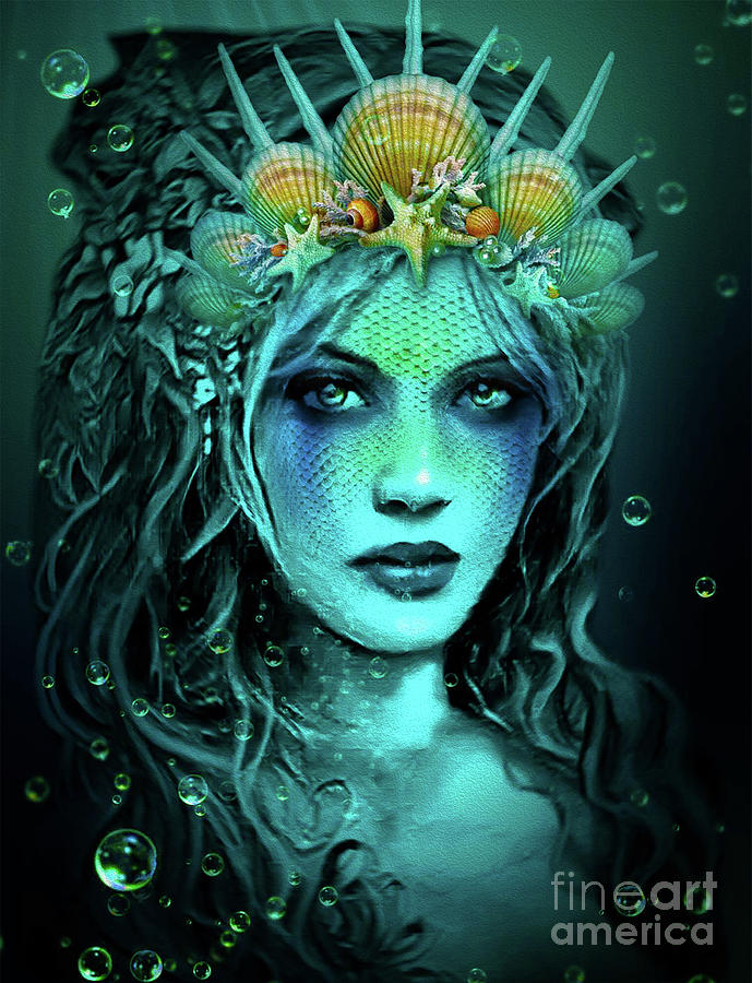 Water Queen Digital Art by Kathy Kelly