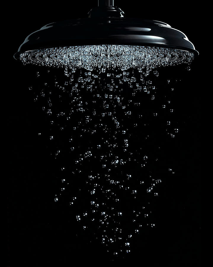Water Raining From Shower Head Photograph by Annabelle Breakey
