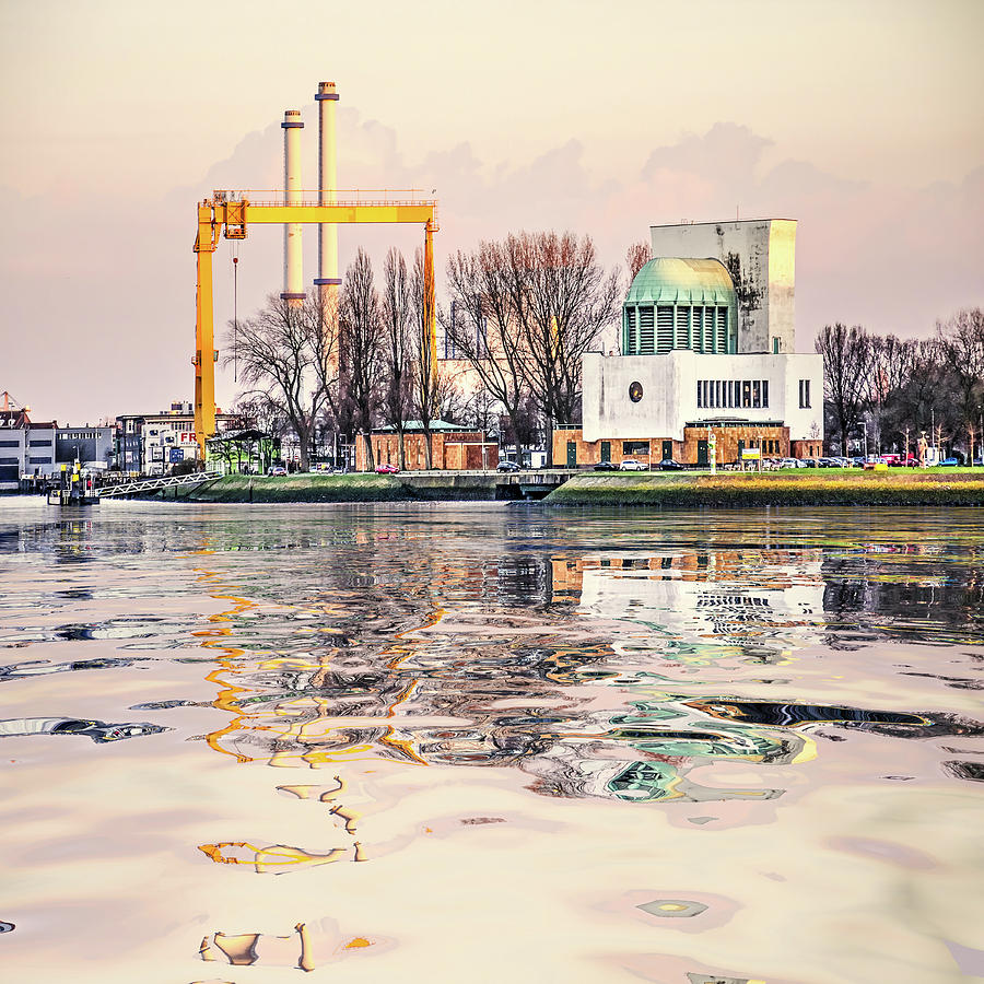 Water Reflection Maastunnel Rotterdam Digital Art by Frans Blok