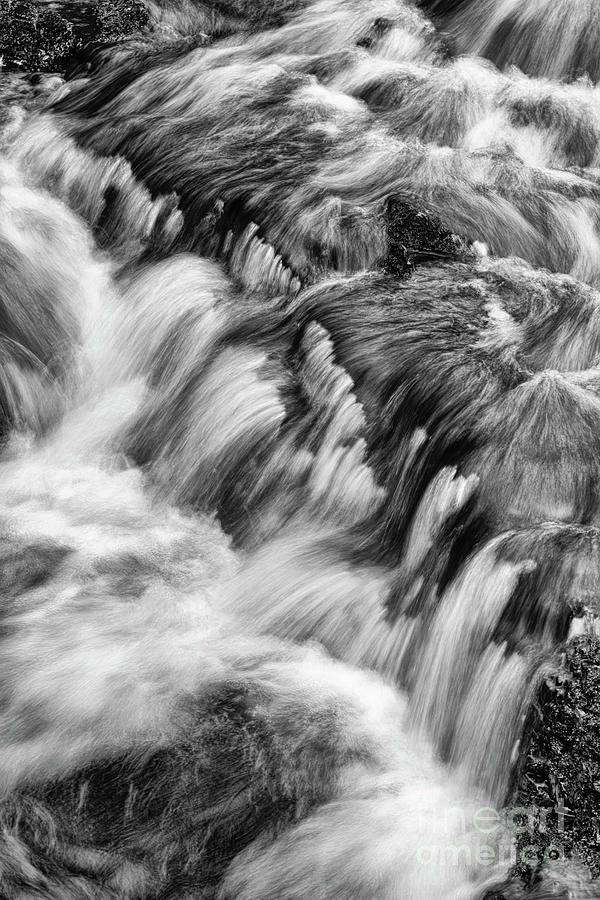 Water Rush Monochrome Photograph by Tim Gainey