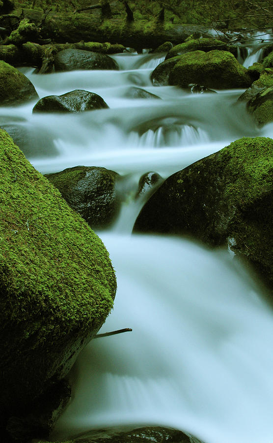 Water Softly Flowing Down Rocks Photograph by Kevinruss