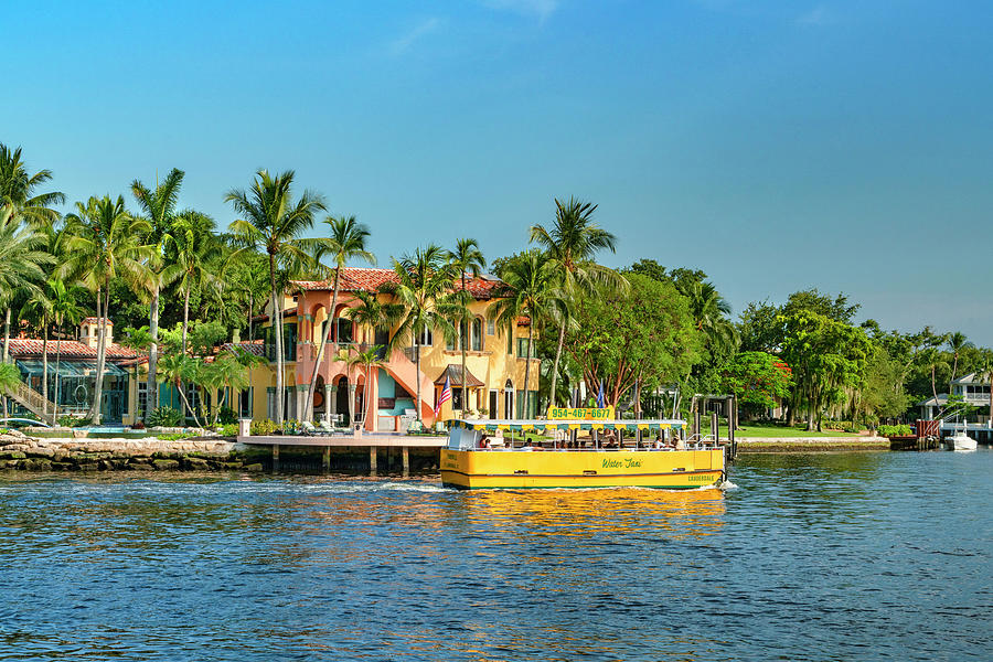 Water Taxi, Fort Lauderdale, Fl Digital Art by Laura Zeid