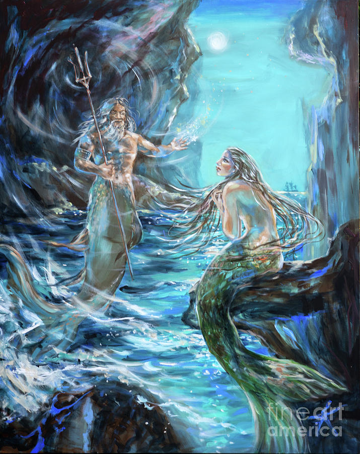 Water Wizard Painting by Linda Olsen
