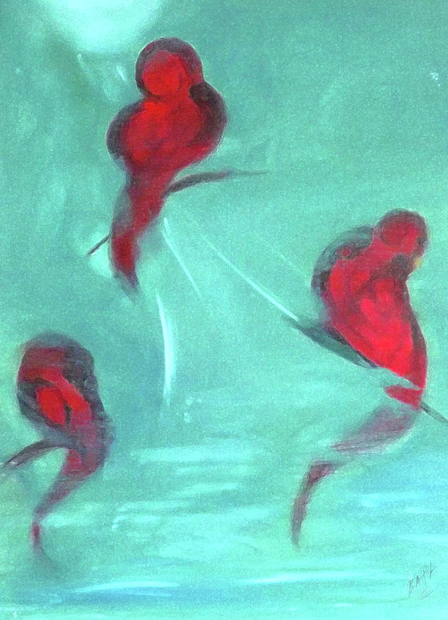 Waterbirds Painting by Belinda Landtroop