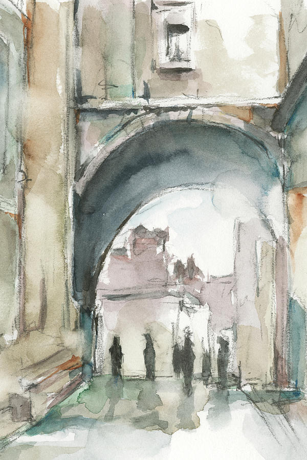 Watercolor Arch Studies II Painting by Ethan Harper