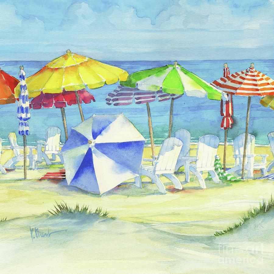 Beach Painting - Watercolor Beach - Square I by Paul Brent