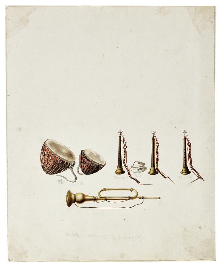 Illustration Painting - Watercolor Drawings By Rachel Welland, India, Company School, Late 18th Early 19th Century 13 by Celestial Images Illustration Painting - Watercolor Drawings By Rachel Welland, India, Company School, Late 18th Early 19th Century 13 by Celestial Images