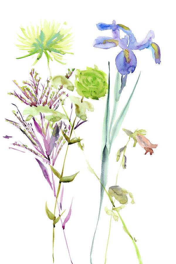 Watercolor Floral Study II Painting by Melissa Wang