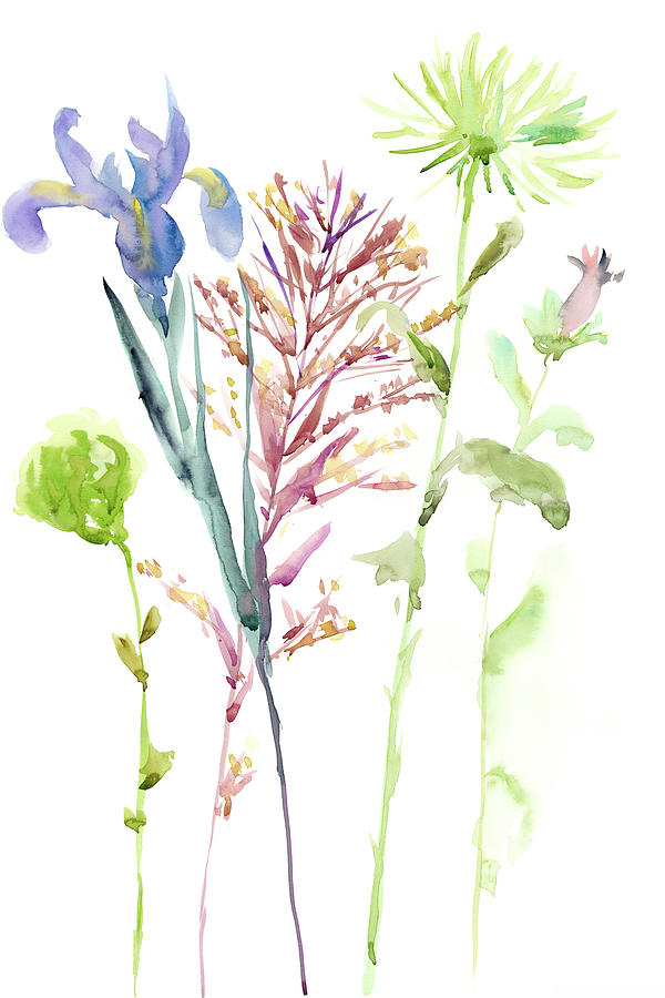 Watercolor Floral Study IIi Painting by Melissa Wang