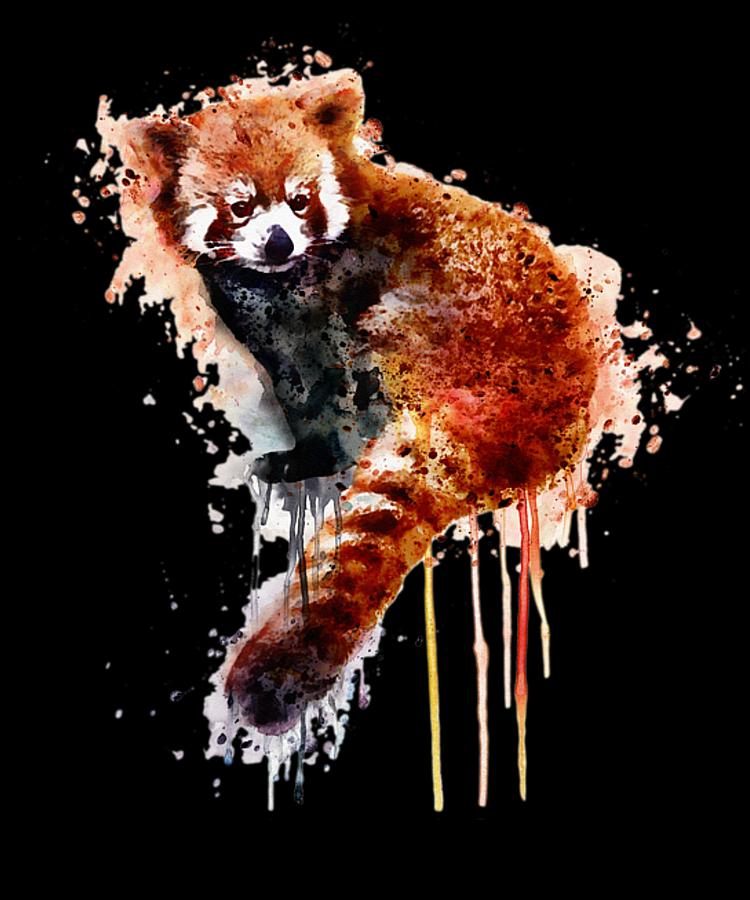 Watercolor Red Panda Bear Cute Animal Art Photograph By Jonathan Golding