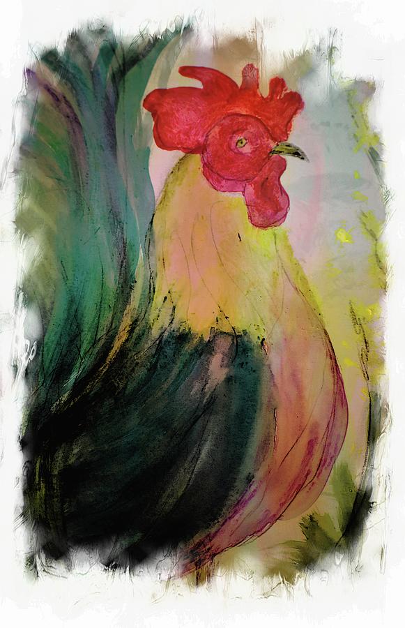 Watercolor Rooster Photograph by Sheri McLeroy