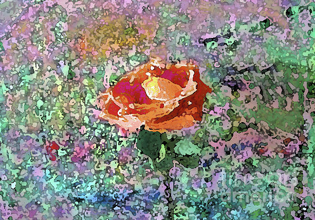 Watercolor Rose 1011 Mixed Media by Corinne Carroll