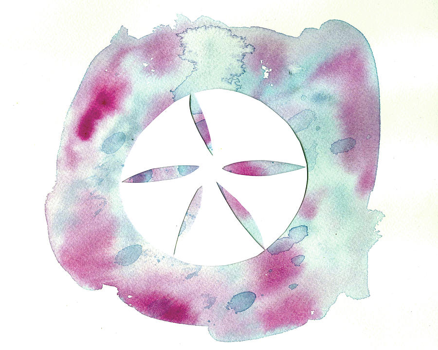 Abstract Painting - Watercolor Sand Dollar by Summer Tali Hilty