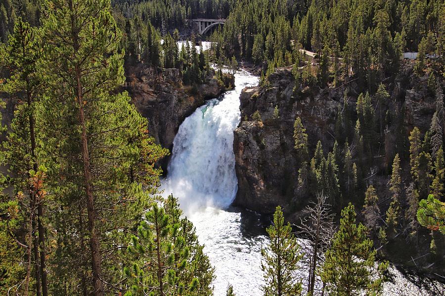 Waterfall at Yellowstone National Park  Photograph by Susan Jensen