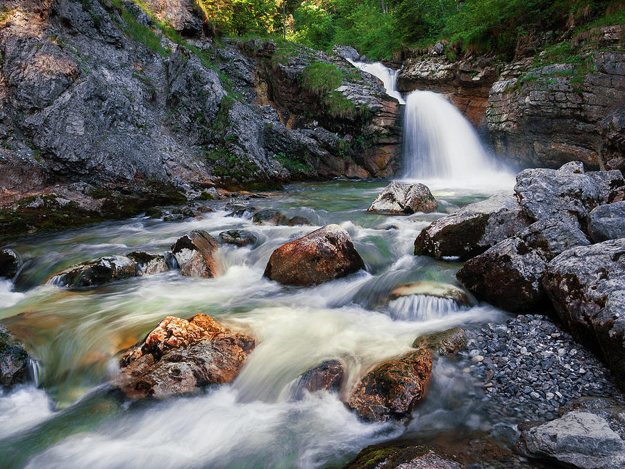 Waterfall During Summer Photograph by Maximilian Zimmermann, Germany