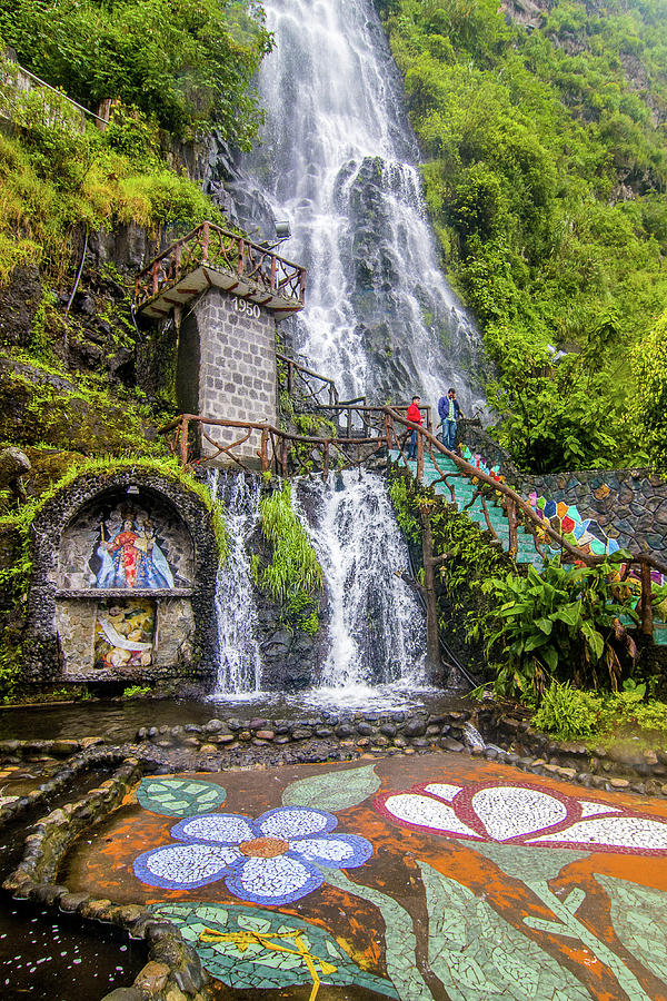 Waterfall Falls in Centro Banos, Eqcuador Photograph by Robert McKinstry