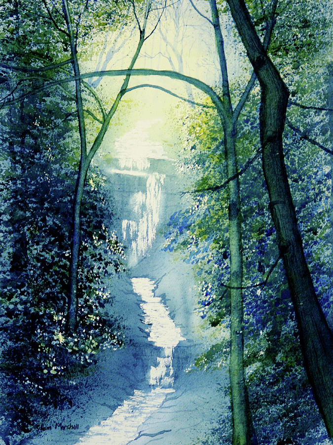Waterfall Painting by Glenn Marshall