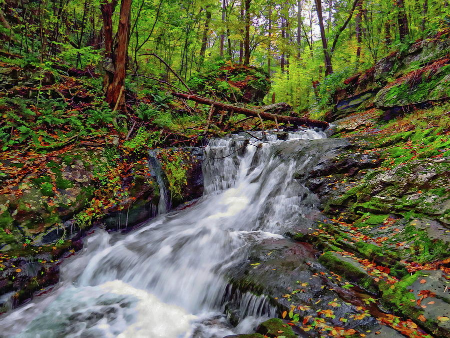 Waterfall in Autumn by Anthony Dezenzio Waterfall in Autumn by Anthony Dezenzio