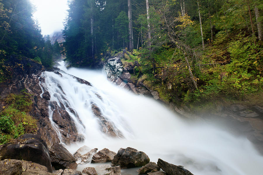 Waterfall In Bernese Oberland Photograph by Pidjoe