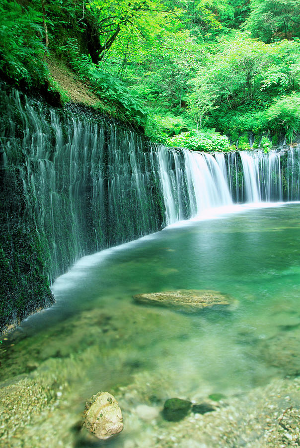Waterfall In Japan Photograph by Ooyoo