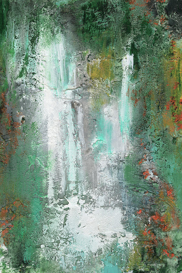 Waterfall In Paradise I Painting by Lila Bramma