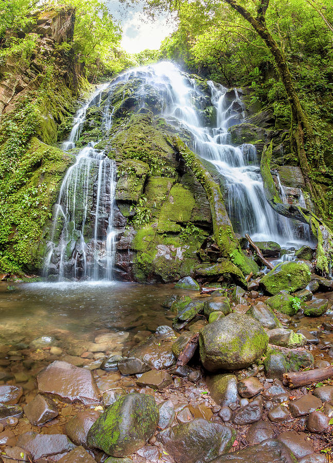Waterfall In Tropical Forest Photograph