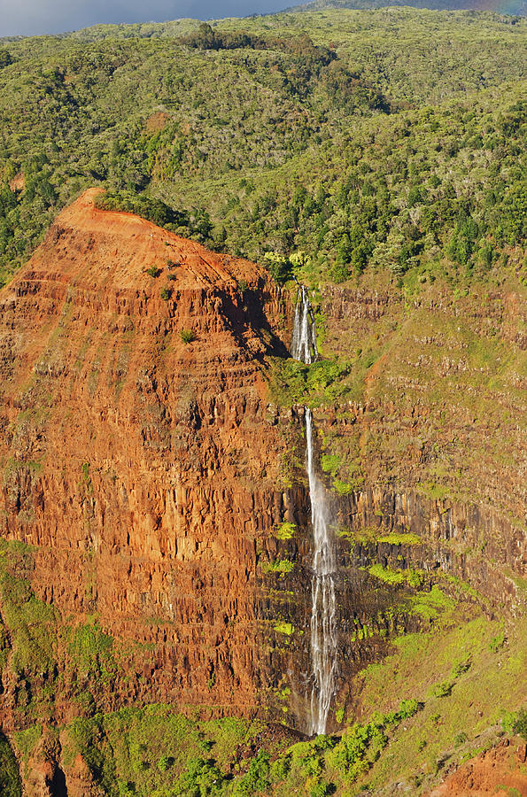 Waterfall In Waimea Canyon, Kauai Photograph by Enrique R. Aguirre Aves