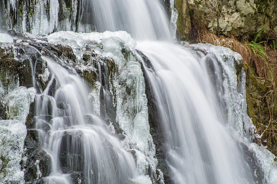 Waterfall in Winter  Photograph by Joan Septembre