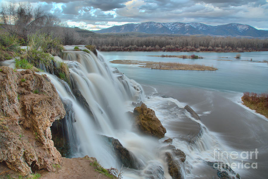 Waterfall Into The Snake RIver Photograph by Adam Jewell