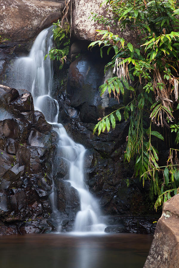 Waterfall Long Exposure, Kauai Photograph by Michaelutech