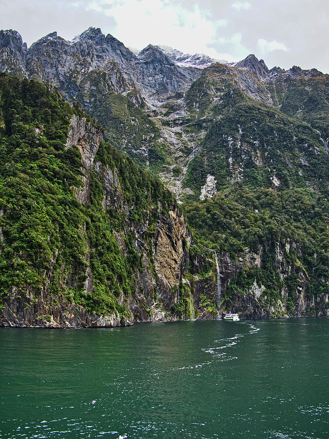 Waterfall - Milford Sound - New Zealand Photograph by Steven Ralser