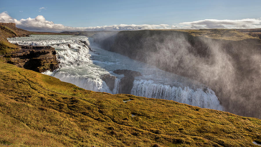 Waterfall Mist of Iceland Photograph by David Letts