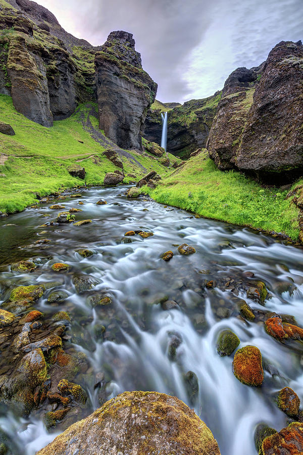 Waterfall Of Iceland Kvernufoss Photograph