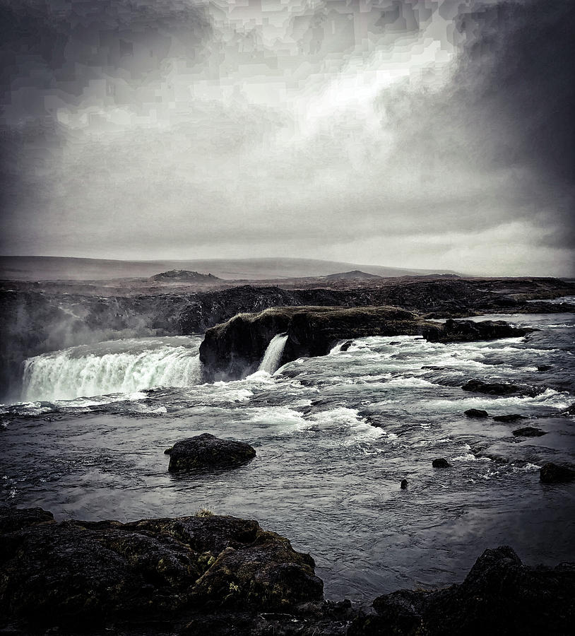 Waterfall Photograph - Waterfall of the Gods Black and White by Jim Cook