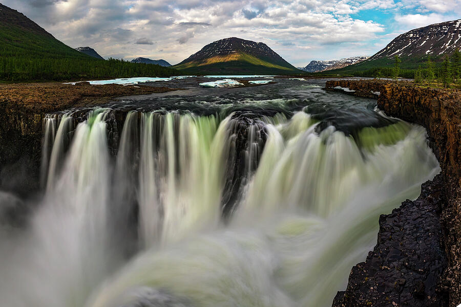 Waterfall, Putoransky State Nature Reserve, Putorana Photograph by Sergey Gorshkov / Naturepl.com Waterfall, Putoransky State Nature Reserve, Putorana Photograph by Sergey Gorshkov / Naturepl.com