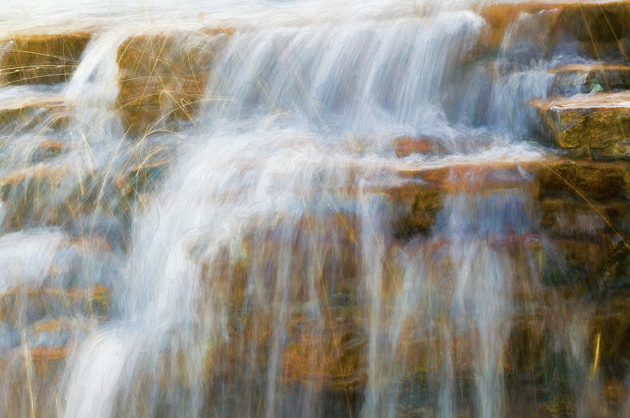 Waterfall Triple Falls Glacier National Park  104 Photograph by Rich Franco