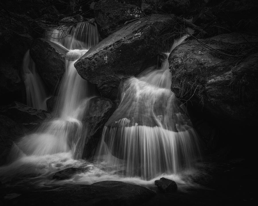 Black And White Photograph - Waterfall by William Uzzell