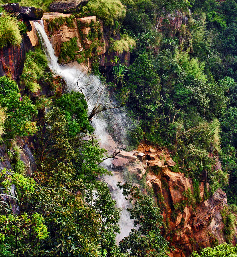 Nature Photograph - Waterfalls At Cherrapunjee Eco Park by Ayan Mukherjees Photography