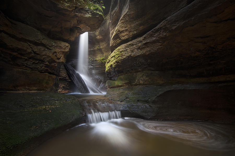 Waterfalls Hidden In A Canyon Photograph by Yan Zhang
