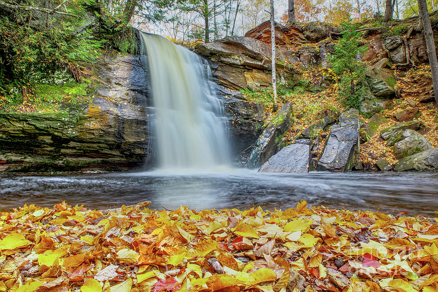 Waterfalls Hungarian Autumn Colors -3991 Photograph by Norris Seward