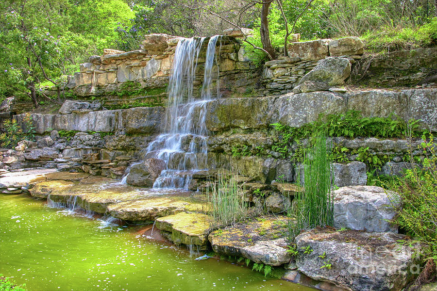 Waterfalls In Zilker Park Austin Texas Photograph by Andrew Jackson