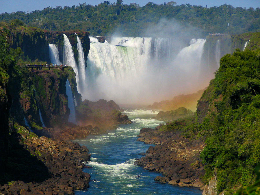 Waterfalls Of Iguazu In South America Photograph by Sandra Leidholdt ...